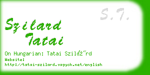 szilard tatai business card